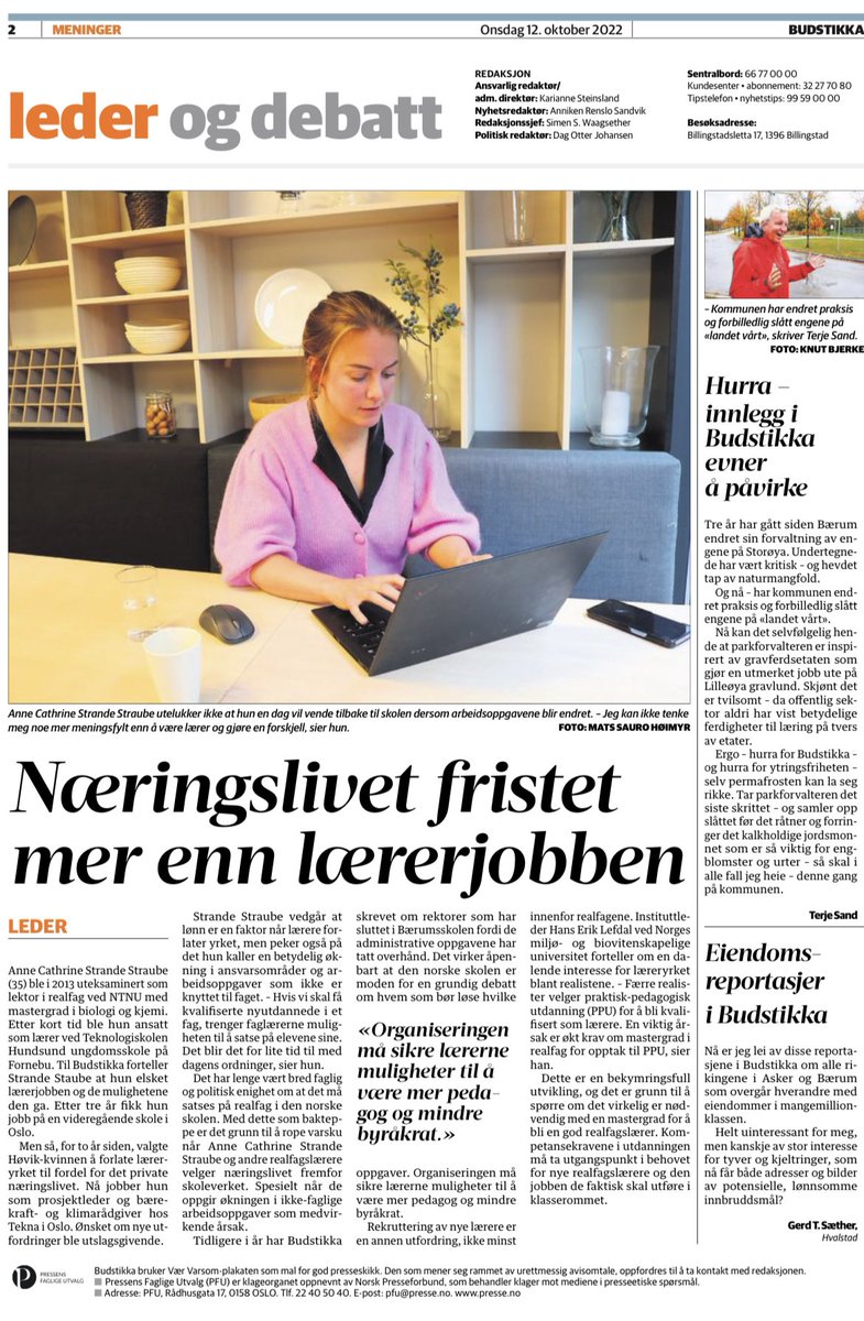 Vi legger ikke denne saken død, og det følges opp i dagens leder og debatt i <a href="/Budstikka/">Budstikka</a>  ✍️🫵🧠🗣 #budstikka #debatt #lærer #realfagslærer Delta i debatten her👉 budstikka.no/naringslivet-f…
