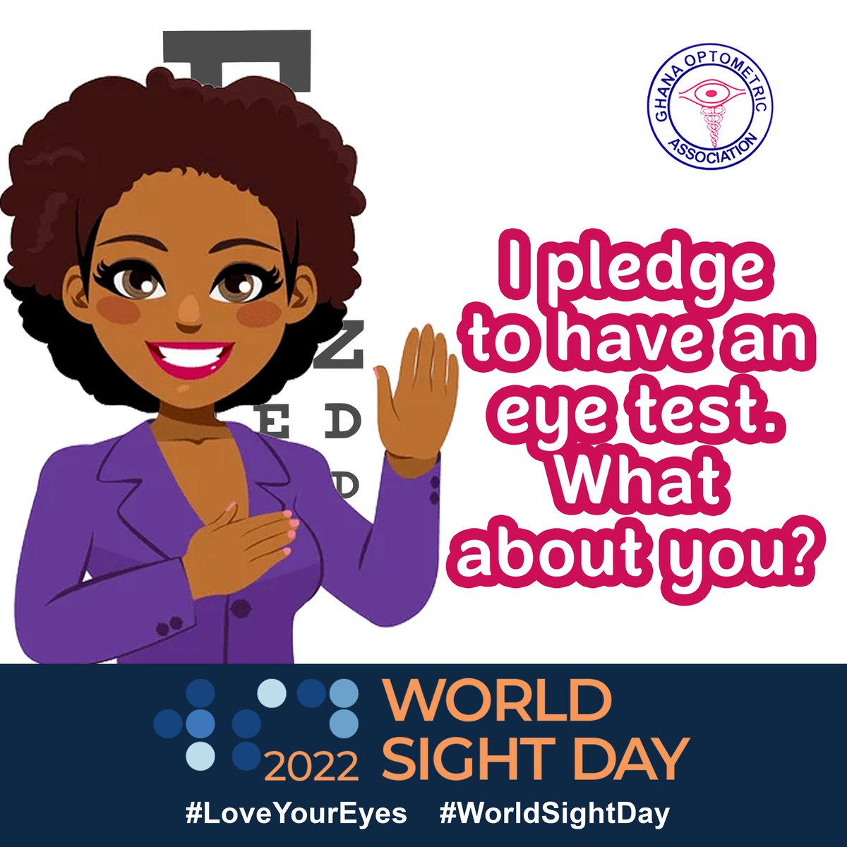 GOAssoc's tweet photo. Tomorrow is #WorldSightDay – We encourage you to take the pledge to #LoveYourEyes
 
♥️Have an eye test as soon as you can.
♥️Don’t ignore changes in your vision.
♥️ Maintain your ongoing treatment if you have an existing eye condition.

Every. 
Pledge. 
Counts. 
☞ https://t.co/h8Evf8XkfF