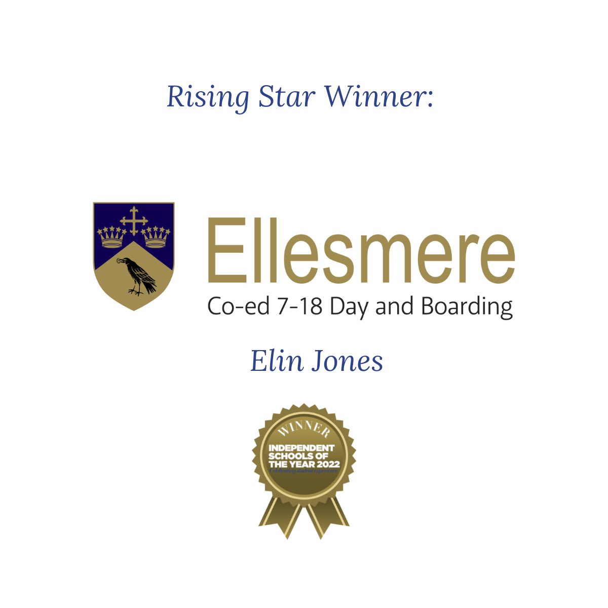 Independent Schools of the Year 2023 Awards 🏆 (@isotyawards) on Twitter photo Congratulations to the winner of the Rising Star award 2022, Elin Jones of <a href="/ellesmerecoll/">Ellesmere College UK</a>! 🥇
View the full list of #ISOTY2022 winners here: independentschoolparent.com/featured/indep… Congratulations to the winner of the Rising Star award 2022, Elin Jones of <a href="/ellesmerecoll/">Ellesmere College UK</a>! 🥇
View the full list of #ISOTY2022 winners here: independentschoolparent.com/featured/indep…