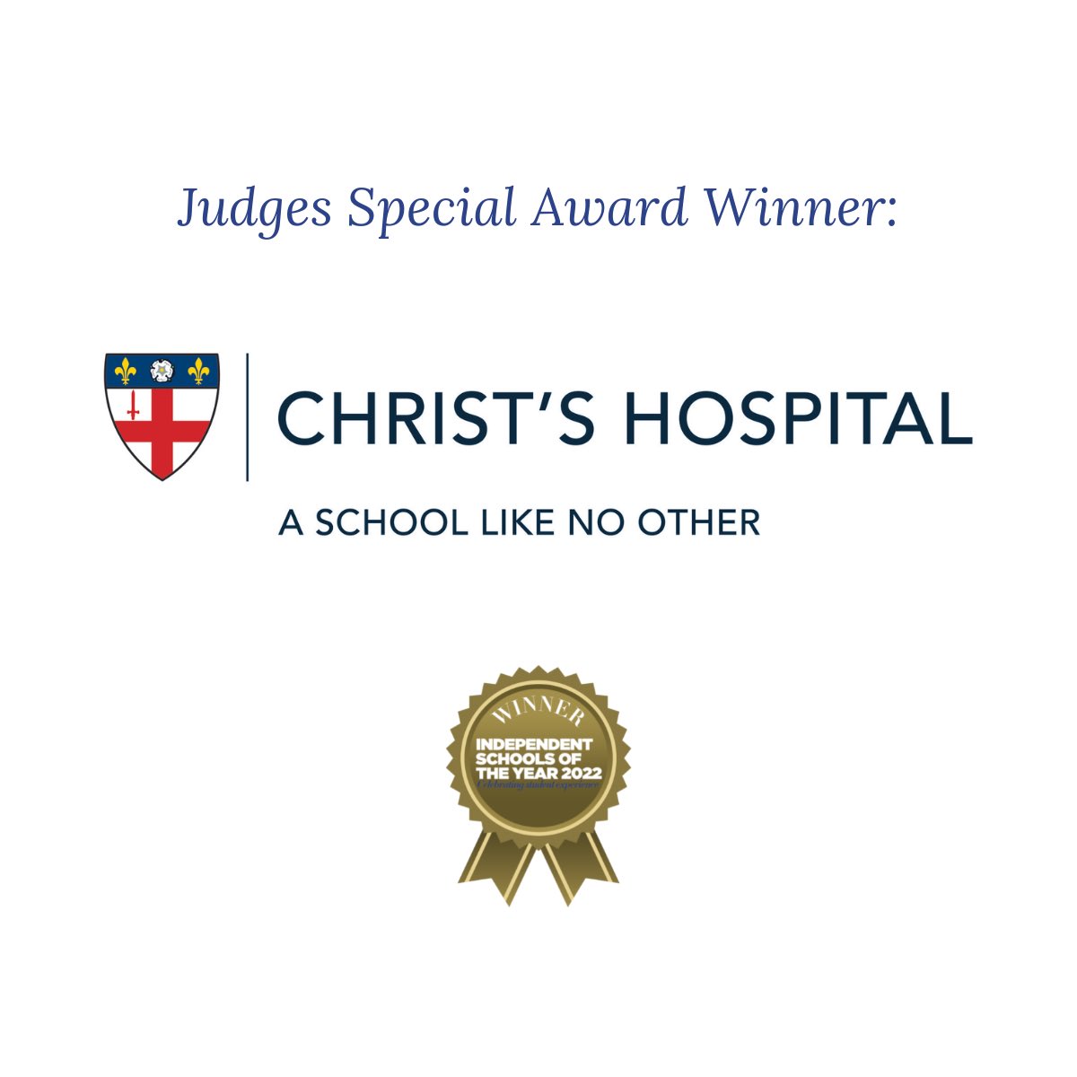 Independent Schools of the Year 2023 Awards 🏆 (@isotyawards) on Twitter photo Congratulations to the winner of the Judges' Special Award 2022, <a href="/CHSchoolHorsham/">Christ's Hospital</a>! 🥇
View the full list of #ISOTY2022 winners here: independentschoolparent.com/featured/indep… Congratulations to the winner of the Judges' Special Award 2022, <a href="/CHSchoolHorsham/">Christ's Hospital</a>! 🥇
View the full list of #ISOTY2022 winners here: independentschoolparent.com/featured/indep…