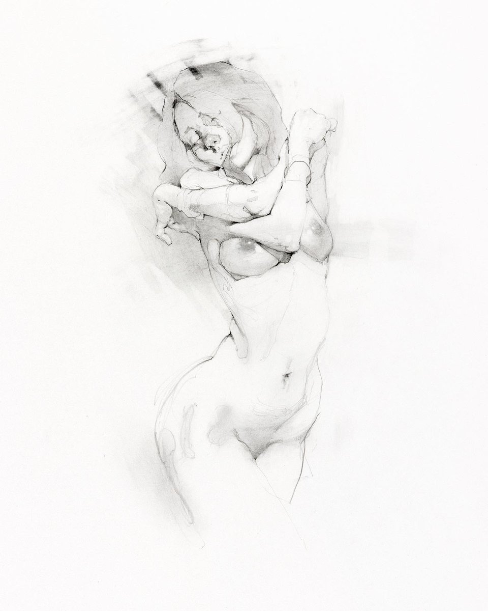 EB05 - Graphite on Paper - 14 x 17 in. - June 2022 - Training in measure free intuitive drawing for the Solo Exhibition with <a href="/principlegall/">Principle Gallery</a> opening next month on Nov. 18th in Alexandria, VA