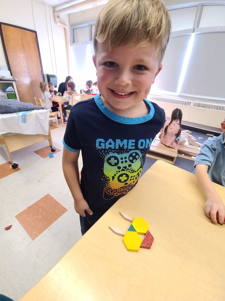 For the past two days we've been creating with the shape blocks. Today we've been building houses, people and even the "God of Iron".  #creative #confident #curious #nspreprimary #imagination
<a href="/HRCE_NS/">Halifax Regional Centre for Education</a> <a href="/Oldfield_Osprey/">Oldfield Elementary</a>