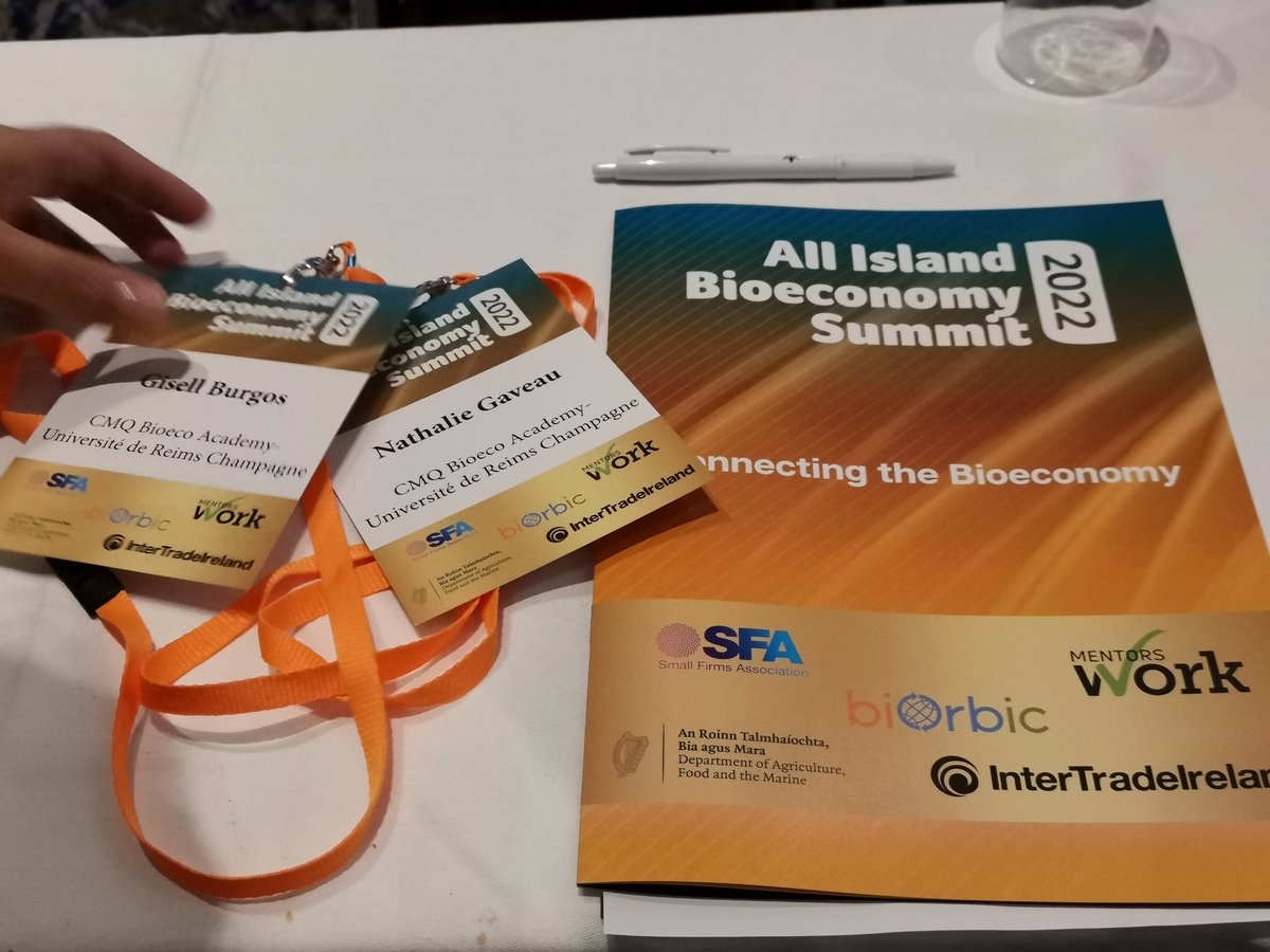 ✈️ On the road again! @CmqBioeco  @universitereims @GisellBurgos1
 👉 Presenting our actions linked to #bioeconomy #education in All Island Bioeconomy Summit 🇮🇪 🌐

#BIW2022 #Event @GuillaumeGelle