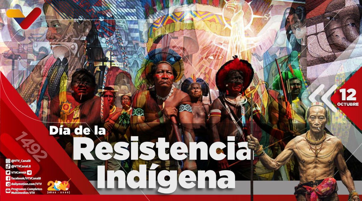 #EFEMÉRIDE🗓️| El Día de la Resistencia Indígena honra la lucha ancestral de los pueblos aborígenes contra la barbarie de la corona española. En toda la Patria Grande un día como hoy, hace 530 años, inició la batalla para recuperar la libertad.

#GritoDeResistenciaIndígena