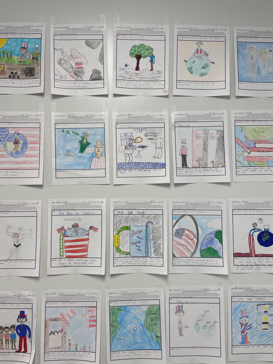 Political cartoons in Mr. Titus’ US History class <a href="/IMChesapeakeHS/">Chesapeake High School</a>