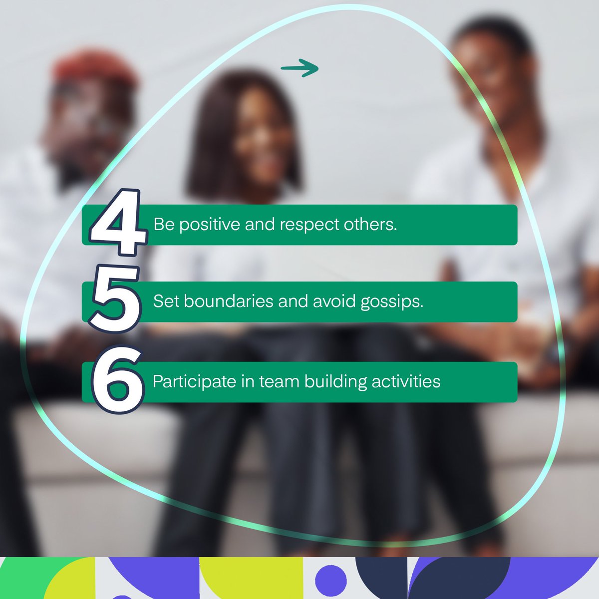 HumanManagerNig's tweet photo. Building a good workplace relationship positively impacts your attitude to work and that of your colleagues.  Here are our top tips for how to better manage relationships at work.😁👇🏾  #WednesdayTips #HRTech #Workrelationship #businesstips #HR #HumanManager https://t.co/4U9bzPIWWH