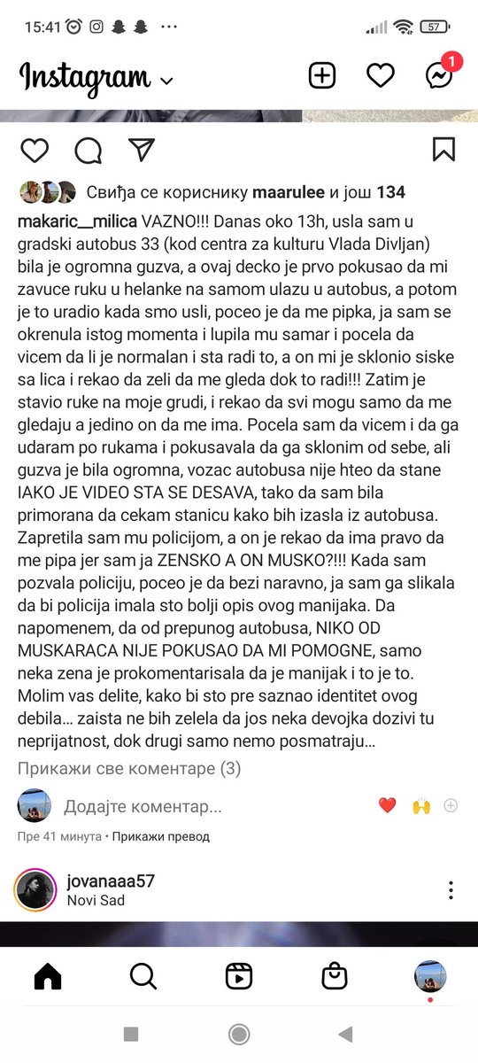 PopovMilana's tweet photo. #caosvima Ovaj manijak je napao moju poznanicu,ako ga neko prepozna nek mi se javi na milanapopoov IG! https://t.co/lDnUniu7n0