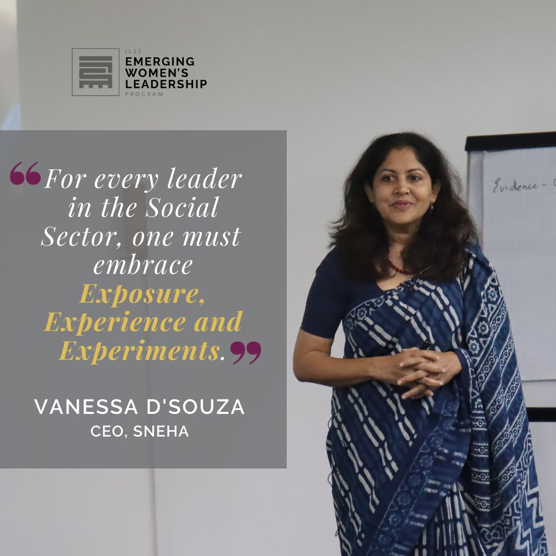 India Leaders for Social Sector (@ilss_official) on Twitter photo Today we're inspired by the advice from Vanessa D'Souza, CEO of <a href="/SNEHAmumbai/">SNEHA MUMBAI</a>, to the 15th Batch of the ILSS Leadership Program. By engaging with the multitudes in the Social Sector, we can not only deepen our knowledge of the ecosystem, but build a vision for its future. Today we're inspired by the advice from Vanessa D'Souza, CEO of <a href="/SNEHAmumbai/">SNEHA MUMBAI</a>, to the 15th Batch of the ILSS Leadership Program. By engaging with the multitudes in the Social Sector, we can not only deepen our knowledge of the ecosystem, but build a vision for its future.