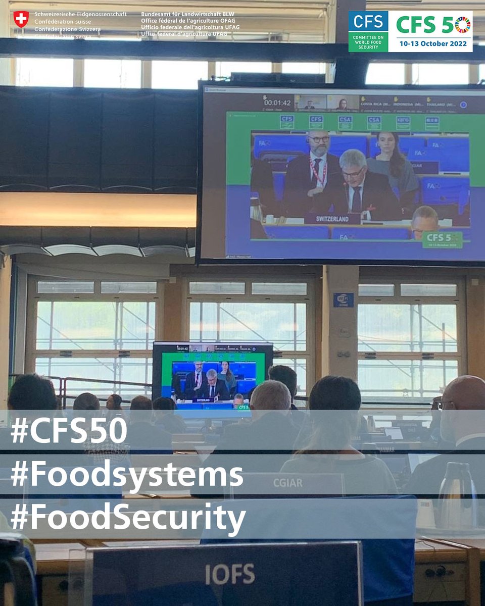 CHblw's tweet photo. Les jeunes sont l'avenir de la #sécuritéalimentaire. Le #CFS50 adopte des recommandations politiques. Nous devons combler les lacunes entre les générations. En Suisse, l'âge moyen est de 50+. @SwissAmbUN_MIRO @SwissDevCoop @FAO #Foodsecurity #TransformationFoodsystems #Youth https://t.co/UdYF1E2ruf