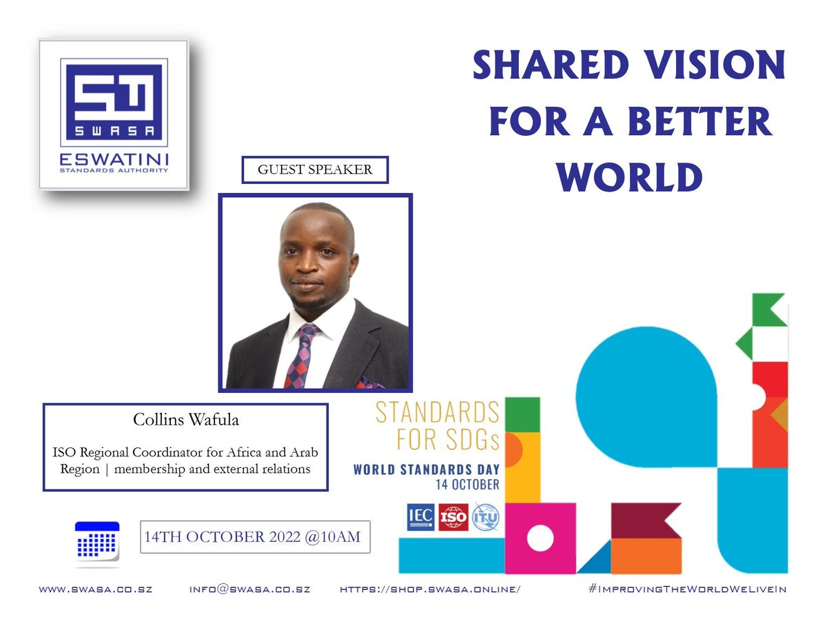 collins_wafula's tweet photo. A world that can be enjoyed today☀️ and protected for future generations👨👩👦. Standards are integral tools as we seek to build back better after the battering of COVID19 and now extreme climate. With #SWASA ,we explore how standards are key🔑 to achieving the #SDGs #standards4sdgs https://t.co/G2cC5x4p6b