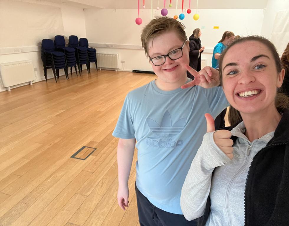 iona_enable's tweet image. Thank you Amber &amp;amp; Chloe for another great dance class. We really work up a sweat 😰 @includeme2club 

*Photo approved by individual*