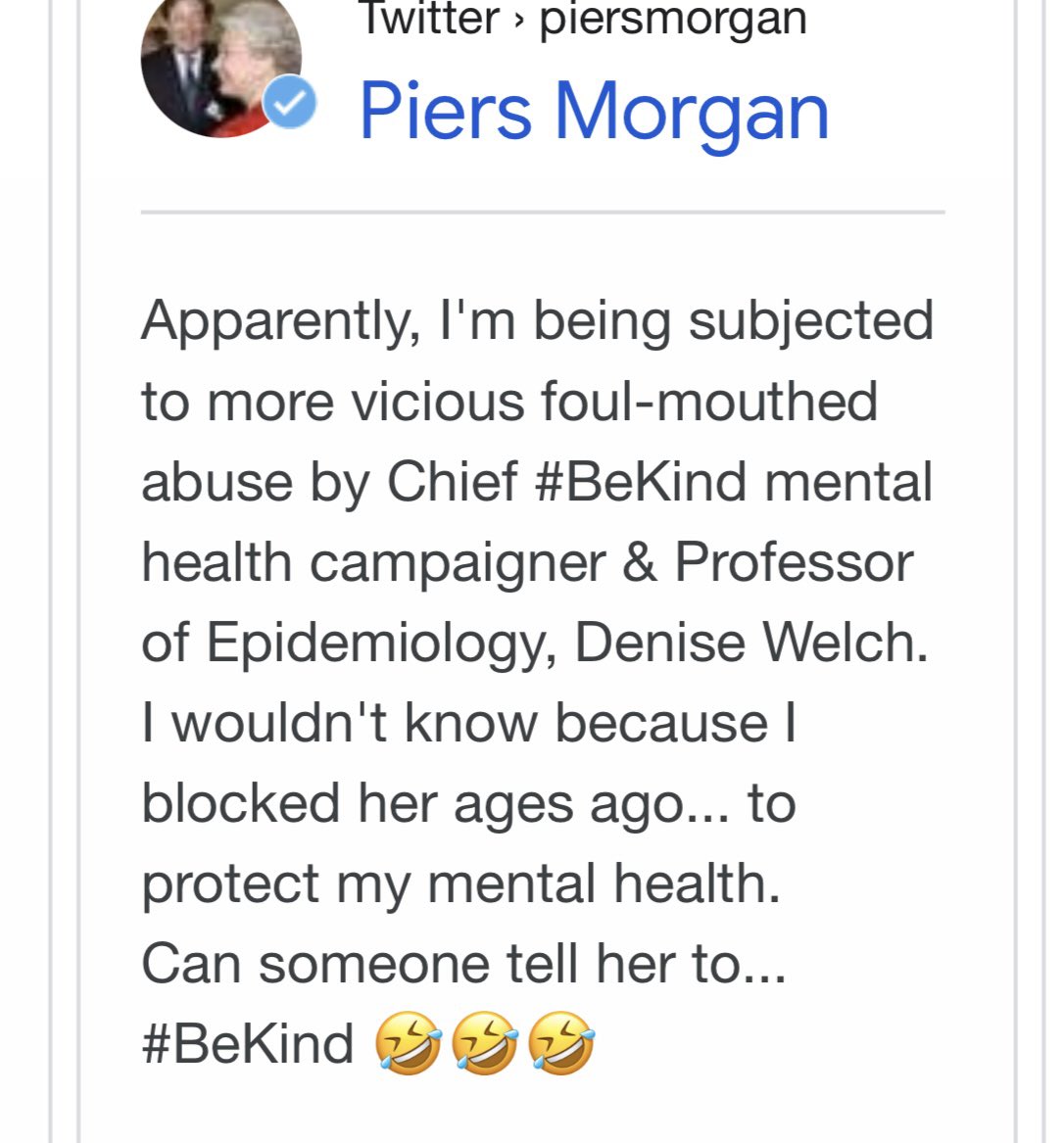 Denise Welch tweet media