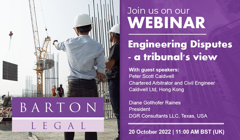 On Thursday 20th October, we'll be joined by Peter Scott Caldwell and Diane Gollhofer Raines to discuss engineering disputes from a tribunal's view. 

Click here to register 👉🏼 virtualapproval.zoom.us/meeting/regist… 

#engineering #legal #webinar #disputes