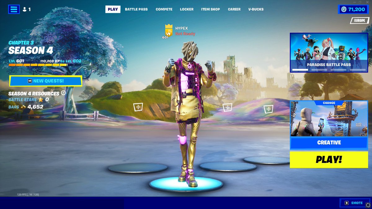 HYPEX on Twitter "Gonna give away this 71k vbucks later today/tomorrow