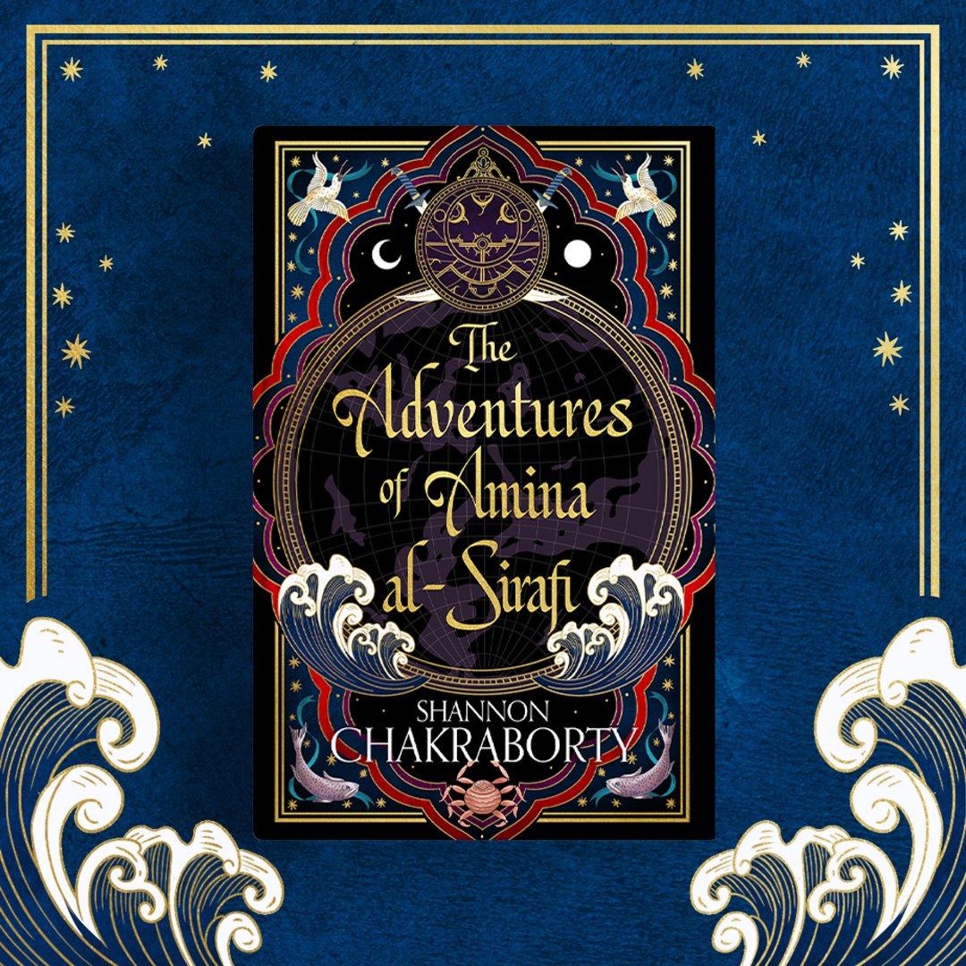 HarperReach's tweet photo. Another day, another gorgeous cover. 🥳

We're thrilled to unveil the stunning cover of The Adventures of Amina al-Sirafi by @SAChakrabooks!

Pirates, demons, and legends - you have quite the adventure ahead of you...
#CaptainAmina https://t.co/hCagrsZguV