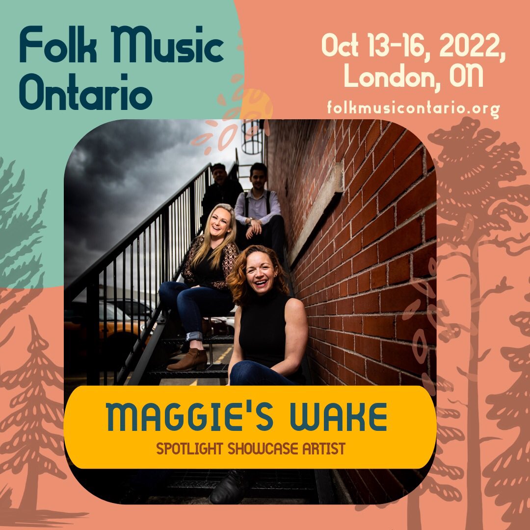 We are BEYOND EXCITED to be playing @folkmusicon tomorrow! 1130pm, Good Foundation Theatre (Fanshawe) stage. See you there!