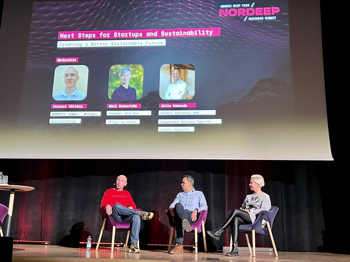 larsling's tweet photo. Next steps for startups and Sustainability - Creating a Better Sustainable Future with #suzano and #originbyocean https://t.co/1KZwLbqwAa https://t.co/1KZwLbqwAa @NordeepSummit #nordeep22 https://t.co/qLkLv1aQi9