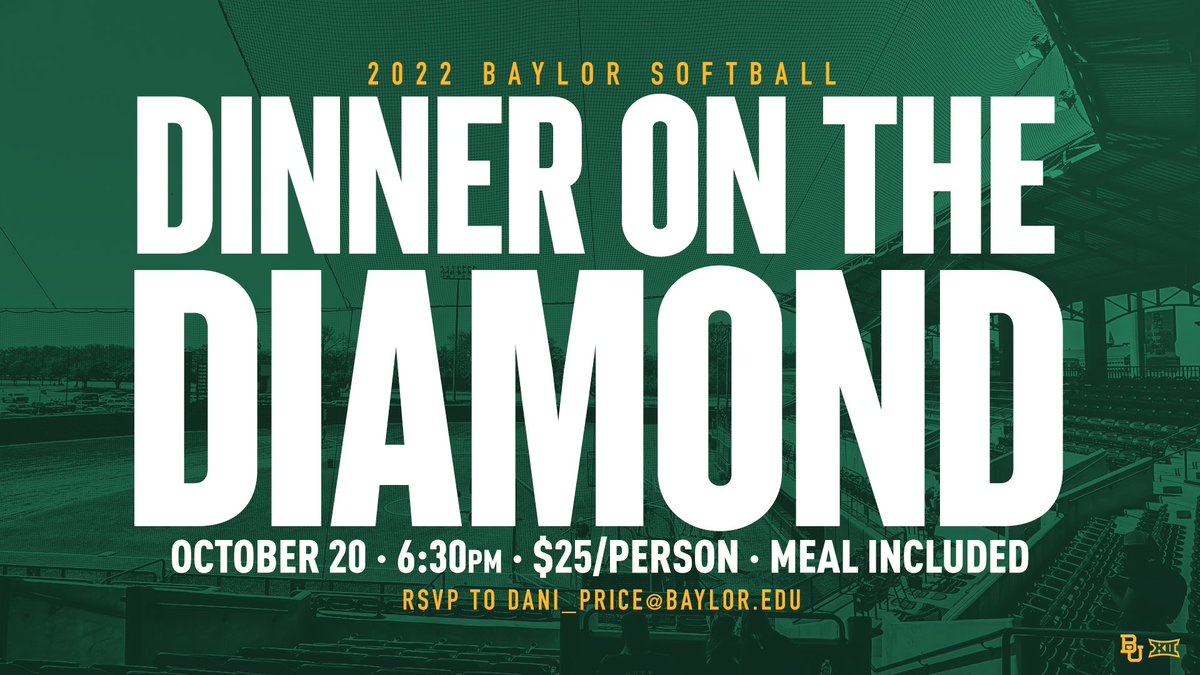 𝐃𝐢𝐧𝐧𝐞𝐫 𝐨𝐧 𝐭𝐡𝐞 𝐃𝐢𝐚𝐦𝐨𝐧𝐝 💎 Reserve your spot NOW, we can’t wait to see you there! #SicEm 🐻🥎
