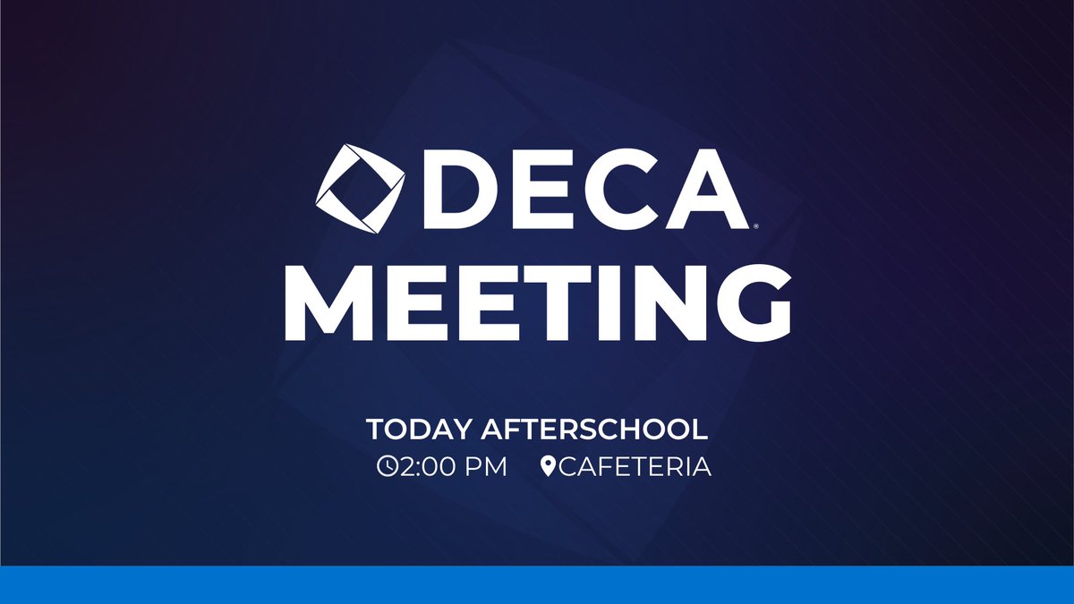 OceanDeca's tweet image. Please join us today after school for a general meeting. We will be discussing the agenda for October.