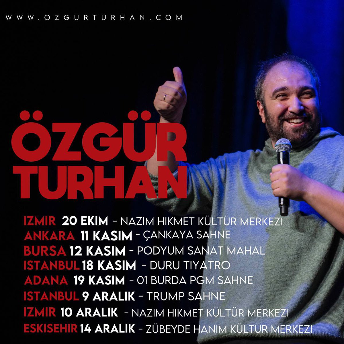 ozgurturhan38's tweet photo. Gayet komik olan gösterilerime tüm değerli insanları bekliyorum. Biletlere https://t.co/LGjD253cs1 aracılığıyla ulaşabilirsiniz. https://t.co/XByPK4129O