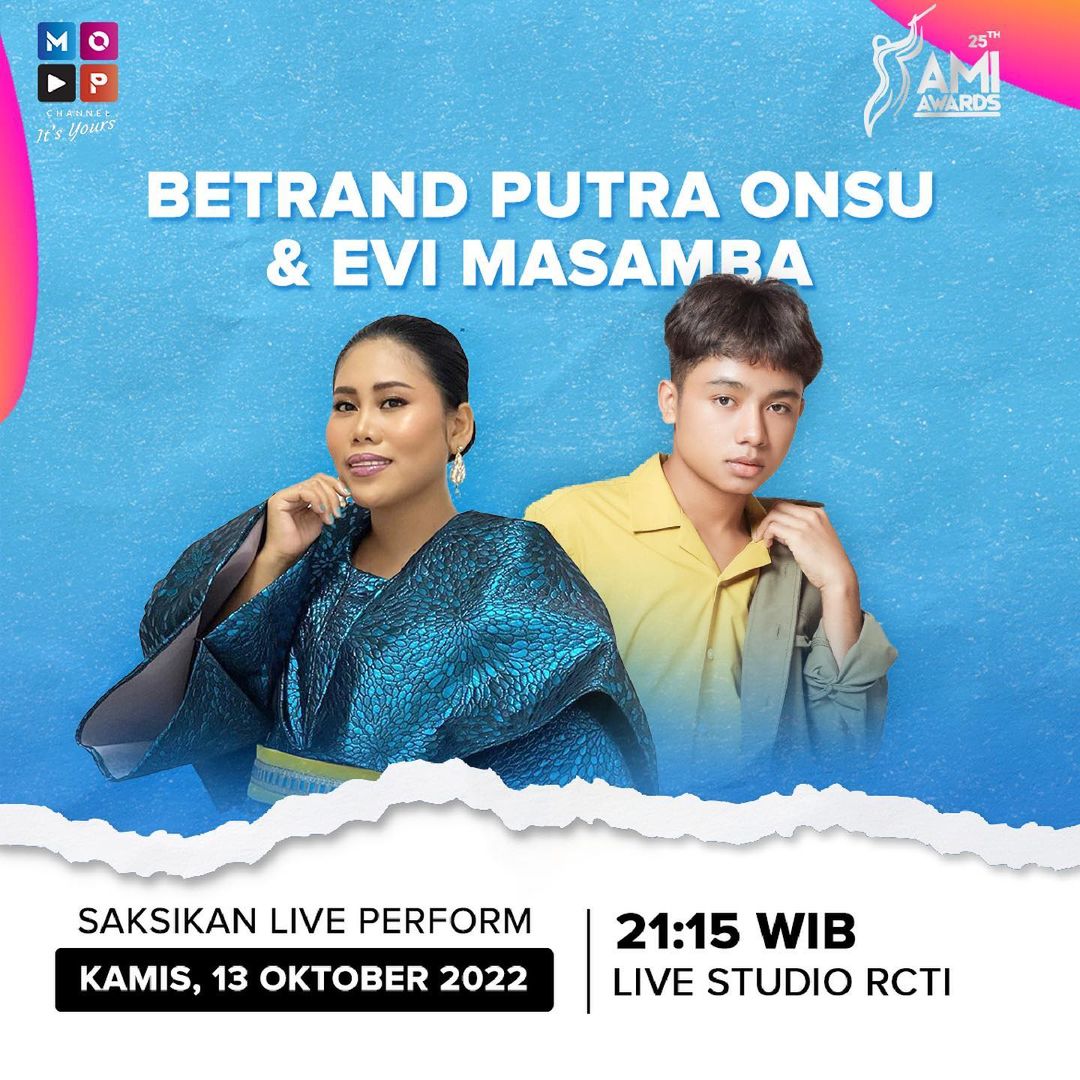 Jangan lupa saksikan penampilan spesial <a href="/DA2_Evi/">EVI_MASAMBA_REAL</a> @betrandpetoputraonsu di <a href="/AMIawards/">AMIawards</a> BESOK MALAM Pukul 21.15 hanya di <a href="/OfficialRCTI/">RCTI</a> ❤️❤️❤️

#EviMasamba #evigassingindonesia #25ThAmi #25ThAnugerahMusikIndonesia