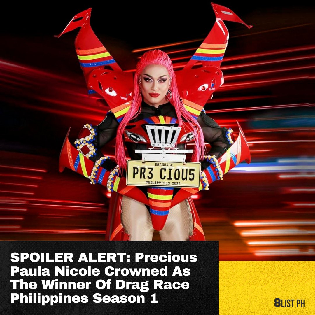 8ListPH's tweet photo. Confeermed! The first Filipino Drag Superstar of the Philippines is @PreciousPaulaN ๐ Condragulations!
#DragRacePH #DragRacePhilippines #TeamPrecious #TeamPPN https://t.co/2a24eeVlXD