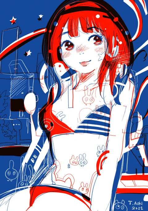 個展に向けてRBtest#RBaoki↑京都トランスポップギャラリーでの個展「R&amp;B」ハッシュタグこれにしようかな。 
