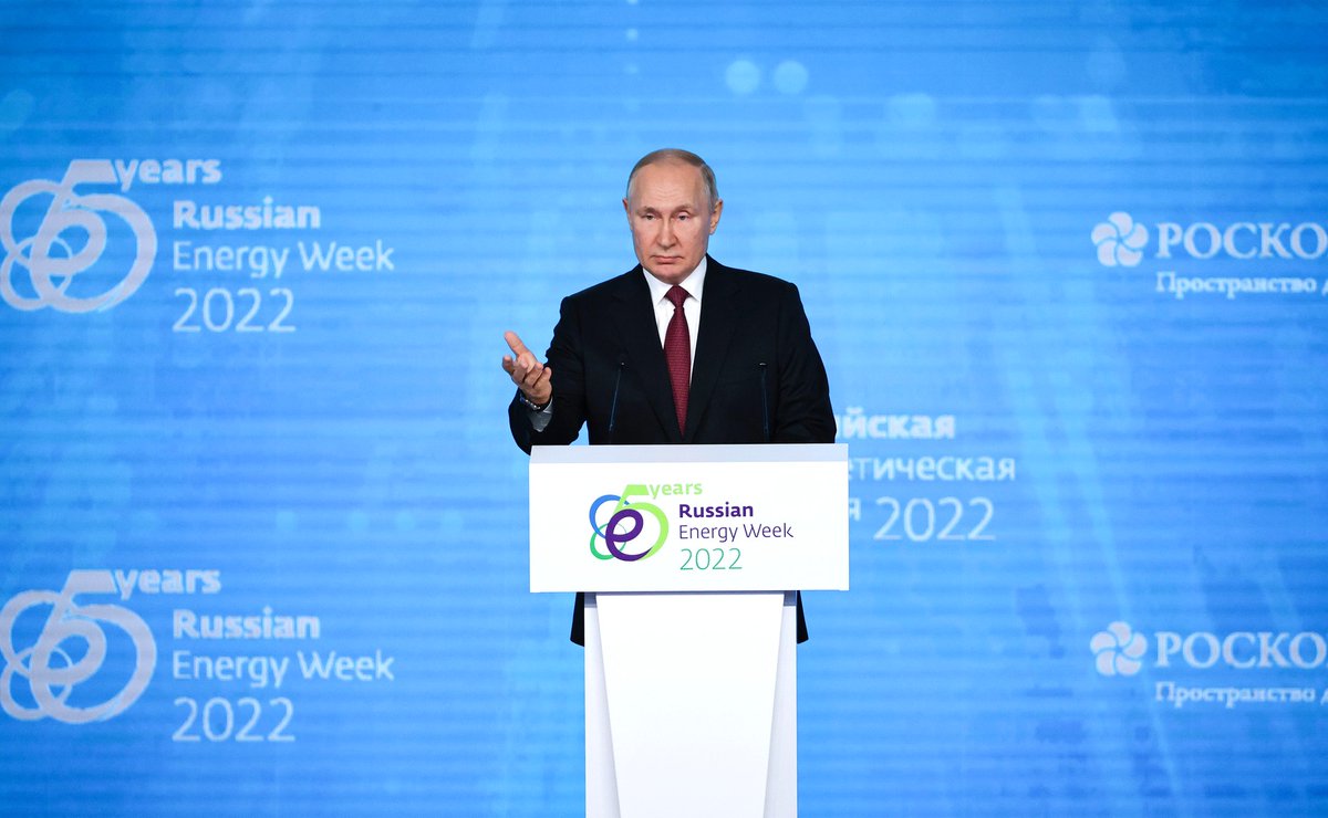 mfa_russia's tweet photo. 💬 President #Putin: The attack on Nord Stream 1 and Nord Stream 2 gas pipelines is no doubt an act of international terrorism.

❗ Its purpose is to undermine the energy security of the entire continent. 

The logic is cynical: to destroy and block cheap energy sources... https://t.co/pjCj1AYW4N