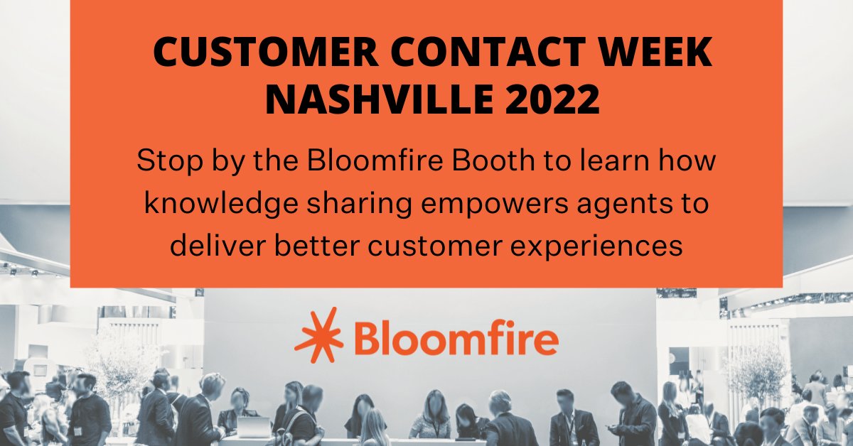 bloomfire's tweet photo. The first day of #CCWNashville is kicking off, and we can't wait to meet and learn from all the amazing #CX and #CustomerService pros here! Make sure to stop by our booth to say hi to our team and see Bloomfire in action: https://t.co/zUTinHVE7i https://t.co/0l4iKLMs6C