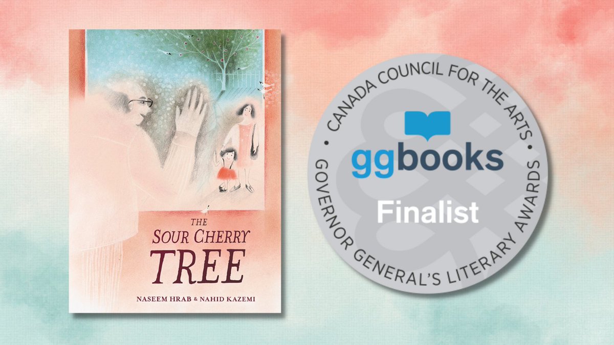 Some *very* sweet news about THE SOUR CHERRY TREE — it's a #GGBooks2022 finalist!  🎉  Congratulations to the creators of this beautiful book about love, loss, and memorable objects, author <a href="/Naseemo/">Naseem Hrab</a> and illustrator <a href="/NahidNkazemi56/">Nahid Kazemi</a>. 💕 ggbooks.ca/#finalists ##GGBooks #CanLit