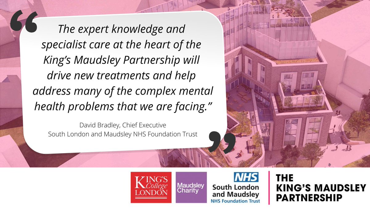 The King’s Maudsley Partnership, brings together specialist clinicians from @CEO_DavidB @MaudsleyNHS and leading researchers from @KingsIoPPN to develop new ways of addressing the #mentalhealth and wellbeing of children and young people. ow.ly/QyAl50L7V8i