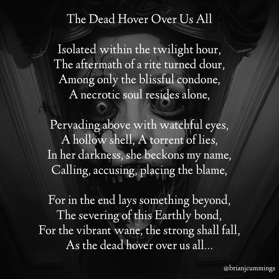 Tried my hand at poetry this morning and this happened. 
As they say… write what you know. 🕯️