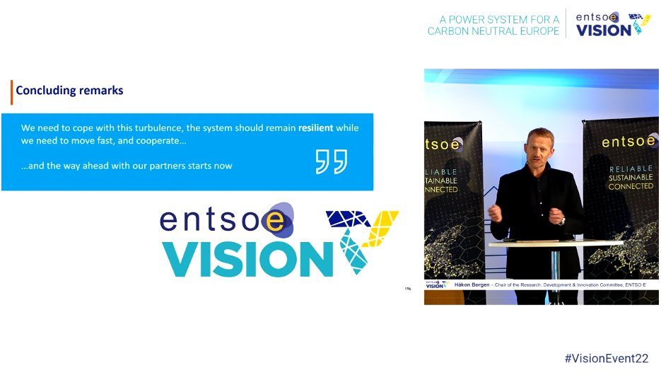 'The way ahead with our partners starts now, I'm looking forward to this journey.' ➡️ Håkon Borgen, Chair of the Research, Development & Innovation Committee, @ENTSO_E #VisionEvent22
