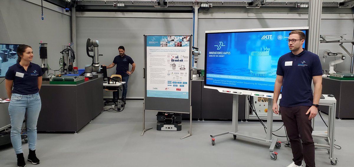 ThiloZimmermann's tweet photo. Inspiring part two of the #FutureMobility #OpenLabs of @ICM_BW with more live demos at IPEK and wbk Institute of @KITKarlsruhe that presented the joint efforts of KIT and @Uni_Stuttgart on #MobilityTechnologies &amp; #SoftwareDefinedManufacturing within the #InnovationCampus #ICM_BW. https://t.co/3y00m2YfMQ