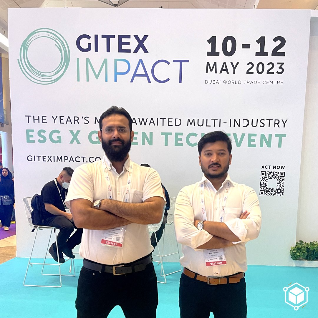 Kryptomindllc's tweet photo. Here are the highlights from Days 1 &amp; 2 at the GITEX Global 2022.

Our CEOs, Arslan Naseem and Muhammad Waqas, interacted with other blockchain startups and businesses. 

#gitexglobal #gitexglobal2022 #dubaiworldtradecentre  #blockchain #blockchaintechnology #kryptomind https://t.co/78uQQOHvpl