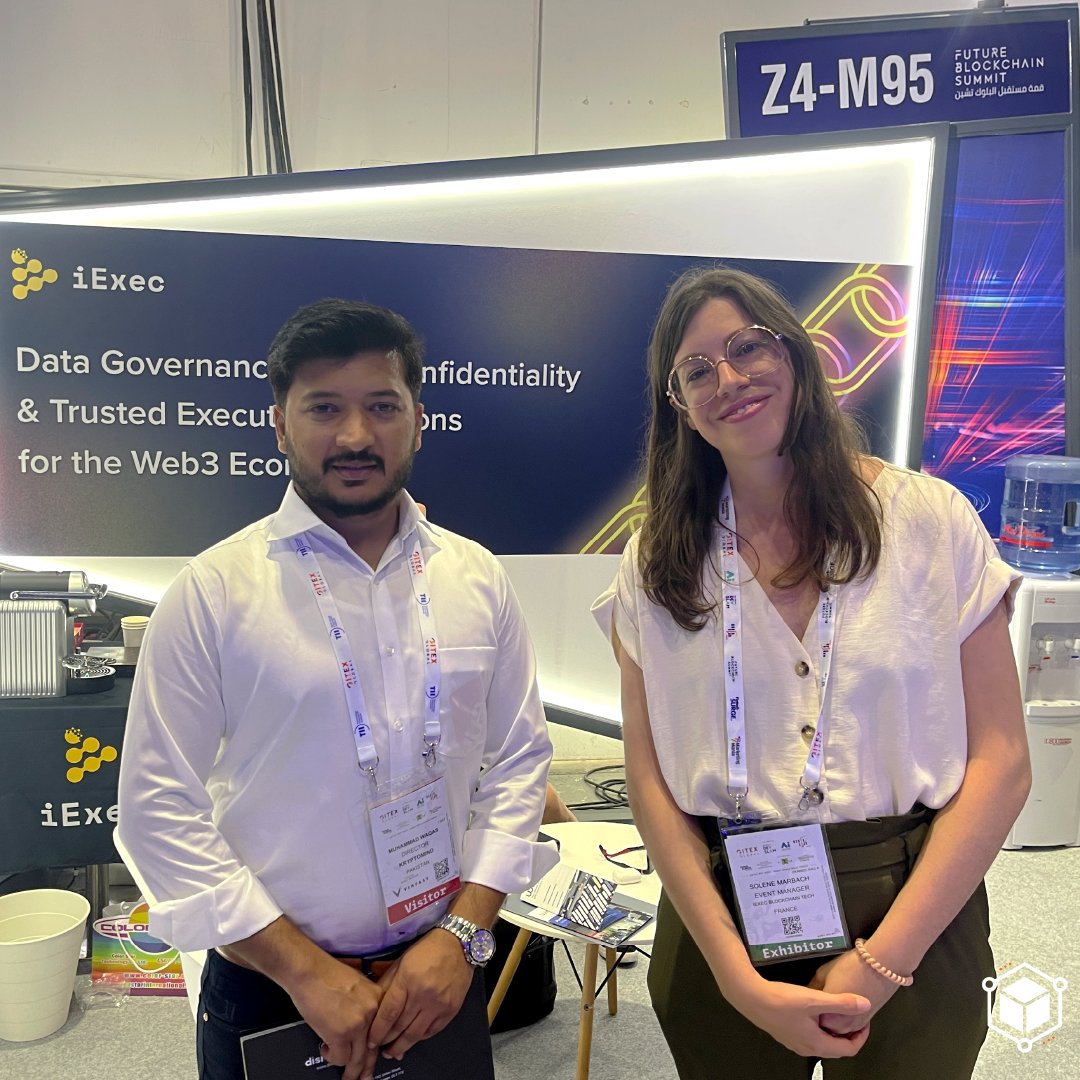 Kryptomindllc's tweet photo. Here are the highlights from Days 1 &amp; 2 at the GITEX Global 2022.

Our CEOs, Arslan Naseem and Muhammad Waqas, interacted with other blockchain startups and businesses. 

#gitexglobal #gitexglobal2022 #dubaiworldtradecentre  #blockchain #blockchaintechnology #kryptomind https://t.co/78uQQOHvpl