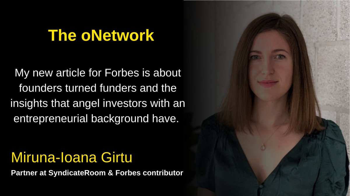 You can read <a href="/MirunaGirtu/">Miruna Girtu</a>'s new <a href="/Forbes/">Forbes</a> article, 'From Founder To Funder', today! 📑 bit.ly/3CRFnzS

Did you know that Miruna is part of our oNetwork? 🤝<a href="/OxfordSBS/">Saïd Business School</a> students and alumni can request a one-to-one advisory session with our expert: sbs.ox.ac.uk/about-us/peopl…