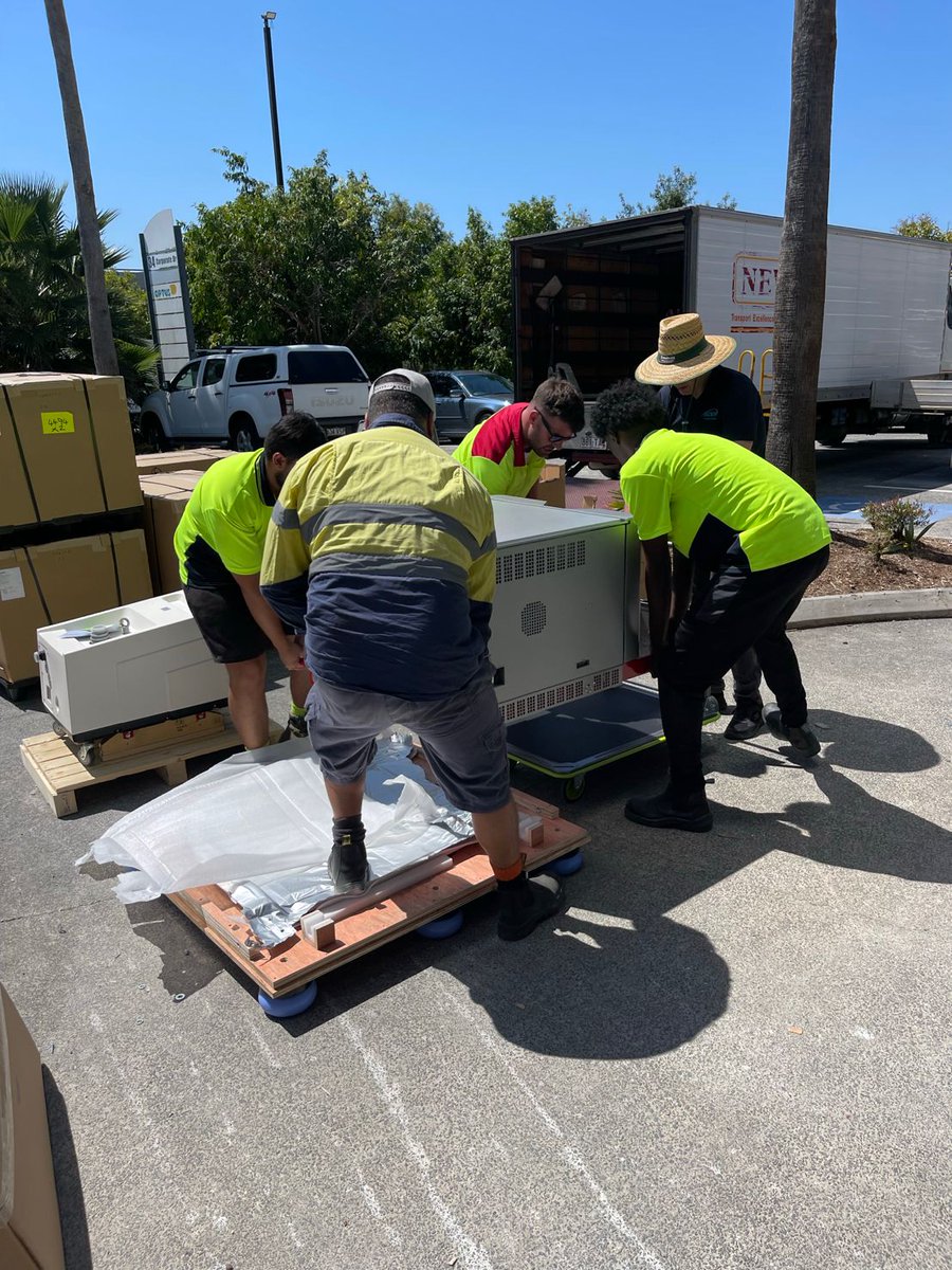 SCIEXnews's tweet photo. It's #WhatsInTheBoxWednesday, and that means it's time to find out... what's in that box?!

Today we have a look at a recent #SCIEX instrument installation—can you guess where it is, or what was delivered? 

We'll unveil the answer later today, so stay tuned! #InstrumentsIRL https://t.co/PchpXmQtE3
