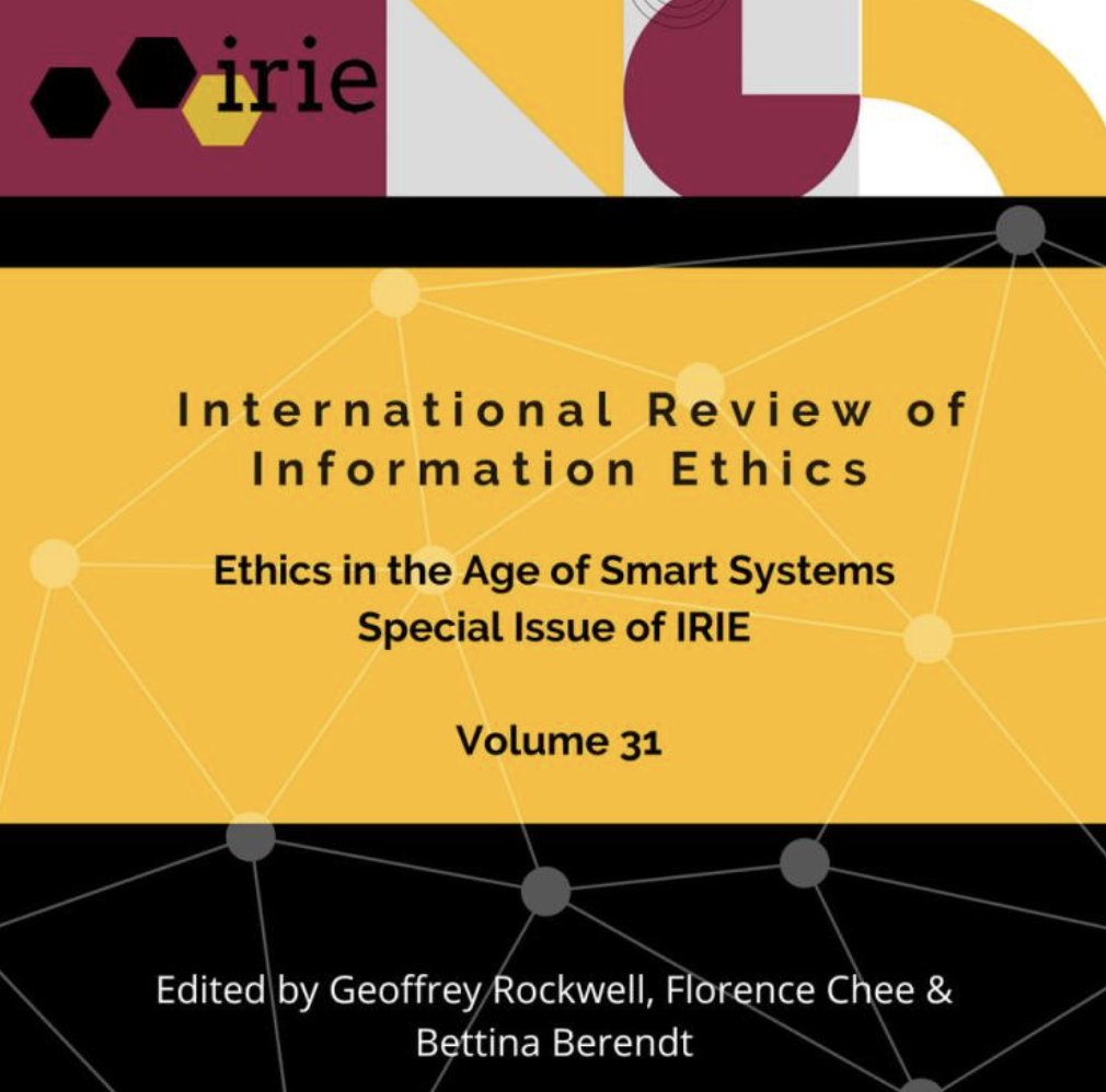 Such important work being done by Jared Bielby and Rachel Fischer at <a href="/ICIE_IRIE/">ICIE</a> #informationethics 

+ 1 Geoffrey Rockwell, Florence Chee, Bettina Berendt

i-c-i-e.org/post/irie-rele…