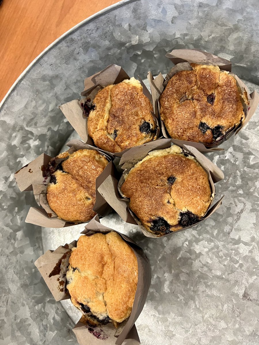 karenvaites's tweet photo. The ways to my heart:
Great food & great reading instruction.
@KathyDa82532155 just made the best blueberry muffins I have ever had, full stop. And served them warm! 💙 #spoiled #IHadTwo
Now, on to the #Reading360-fueled reading instruction in @MCScommunicates… https://t.co/RdVlpXtuyl