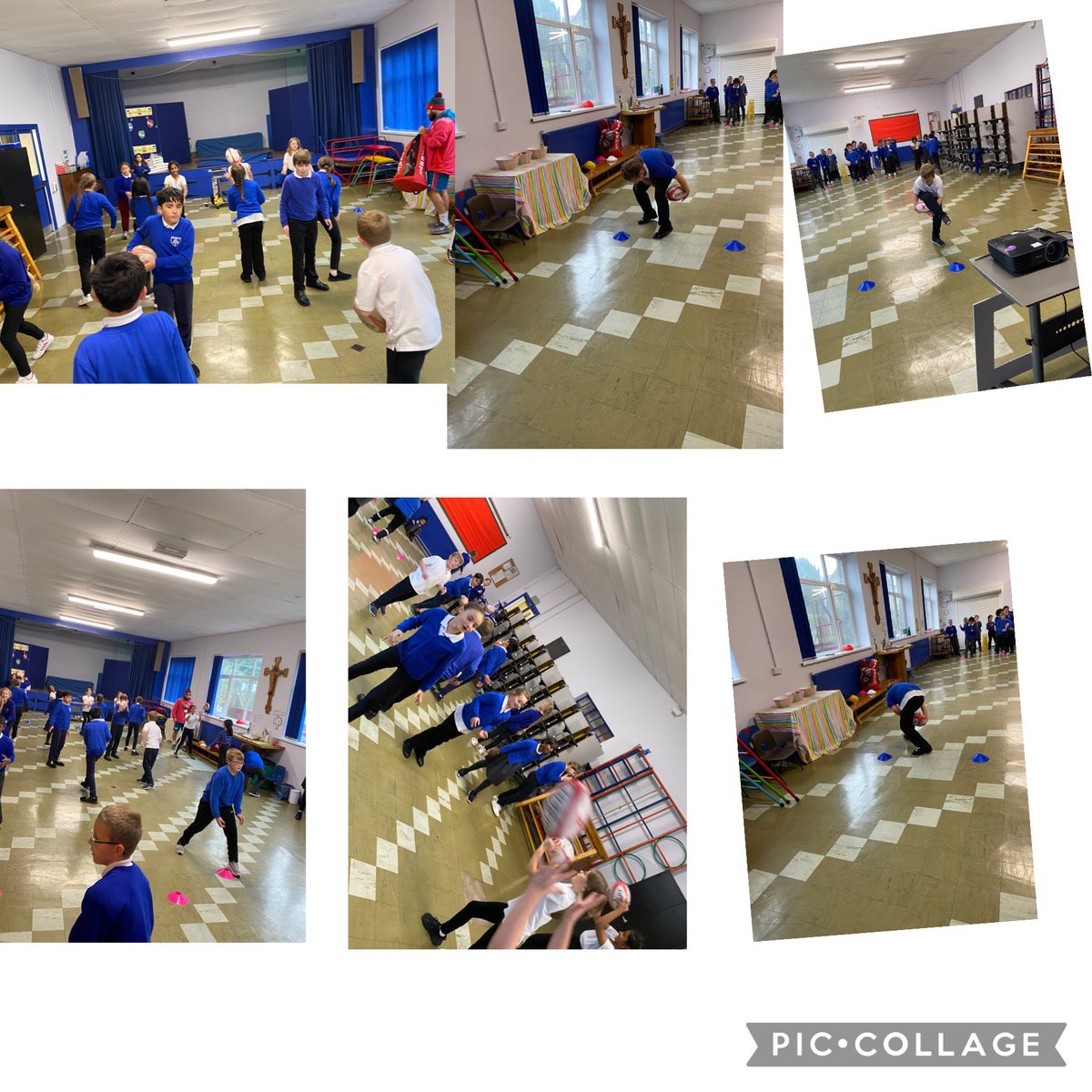 StMarysCarms's tweet photo. Rugby skills with @scarlets_rugby @WRU_Scarlets @N_setaro Diolch yn fawr iawn https://t.co/QKLc6U2SL2