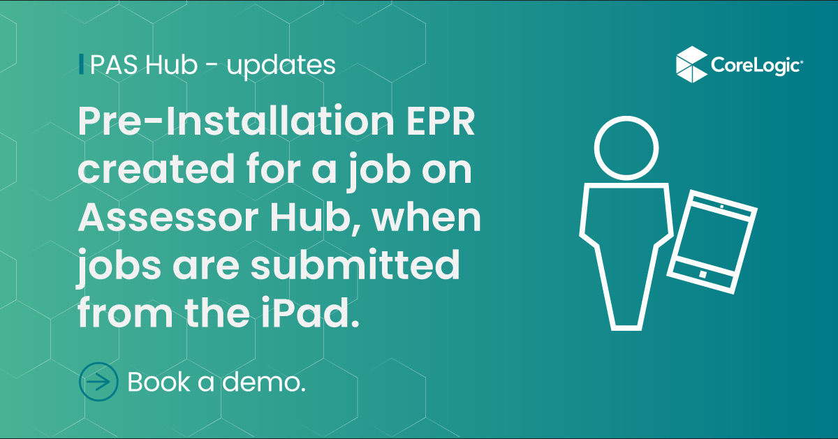 cotality_uk's tweet photo. PAS Hub will create a Pre-Installation EPR for the Job on Assessor Hub when the Job is submitted from the iPad. There have been several improvements to Schemes, including UI improvements. Contact us salesUK@corelogic.com #userexperience #softwareupdates #pashub #energy https://t.co/YNpmrDj2pw