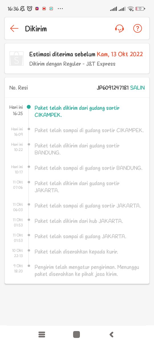 Pandamoreee's tweet photo. @jntexpressid min ini gmn sihhh malah ke cikampek paketnya???? Urgent banget lagi paketnya https://t.co/FBAMw6iXtX