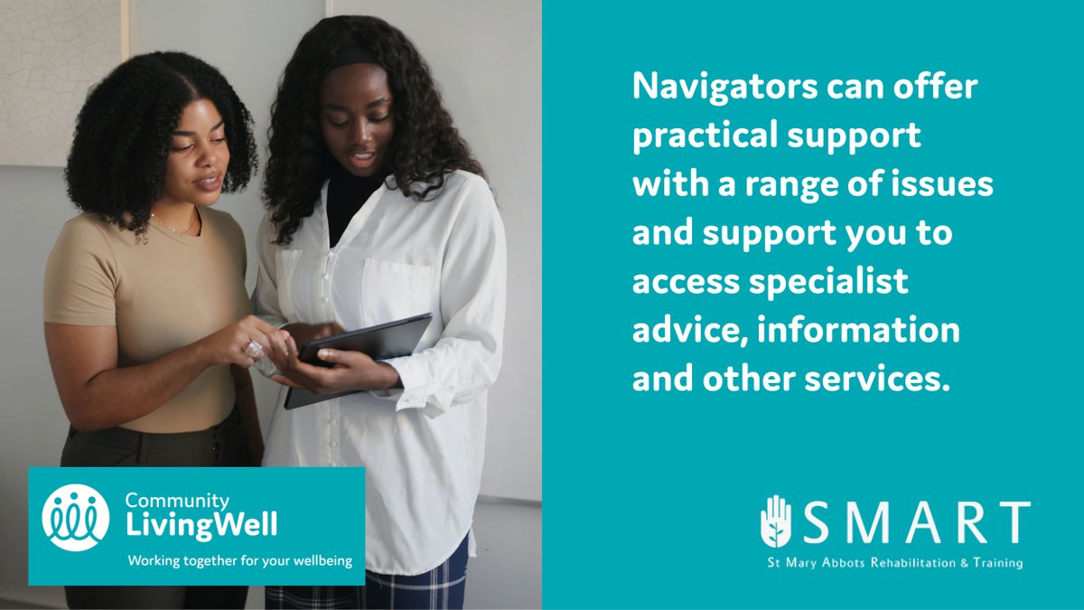 Our Navigators from @SMARTLondon can offer practical support for people experiencing mental health problems. They can help with issues like benefits, debt, housing options, access to health and social care services. Find out more: bit.ly/3bDs8DJ
