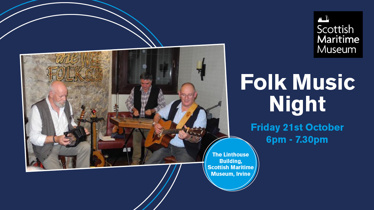 As part of the #YearofStories 2022, we invite you to join us for a toe-tapping evening of one of the oldest forms of storytelling, traditional folk music.
Our folk music night showcases some of the best traditional talent in the west of Scotland. 
To book: bit.ly/3RK6D7z