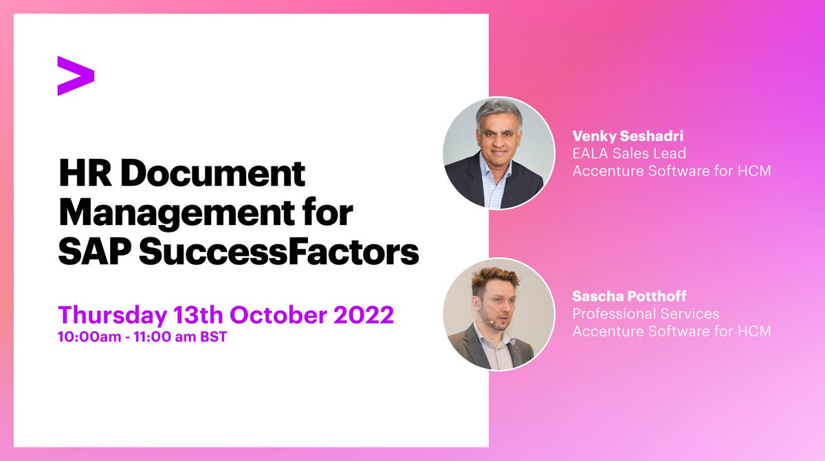🚨 Last chance to sign up for the <a href="/SAPUserGroup/">UKISUG</a> webinar tomorrow—Register now and take your HR document management in SAP #SuccessFactors to the next level: accntu.re/3M8HQJa