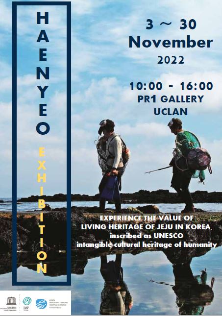 fugabach's tweet photo. [#Haenyeo #Exhibition]

#IKSU @UCLan is hosting an Exhibition at #PR1Gallery, Lancashire (PR1 2HE) on the #UNESCO recognised Haenyeo culture - female divers of #Jeju Island in #Korea.

Find more detail below or via: https://t.co/yORIbYvyFG

@KCCUK @UCLanLGS @UCLanWhatsOn https://t.co/1MBkS0MLxx