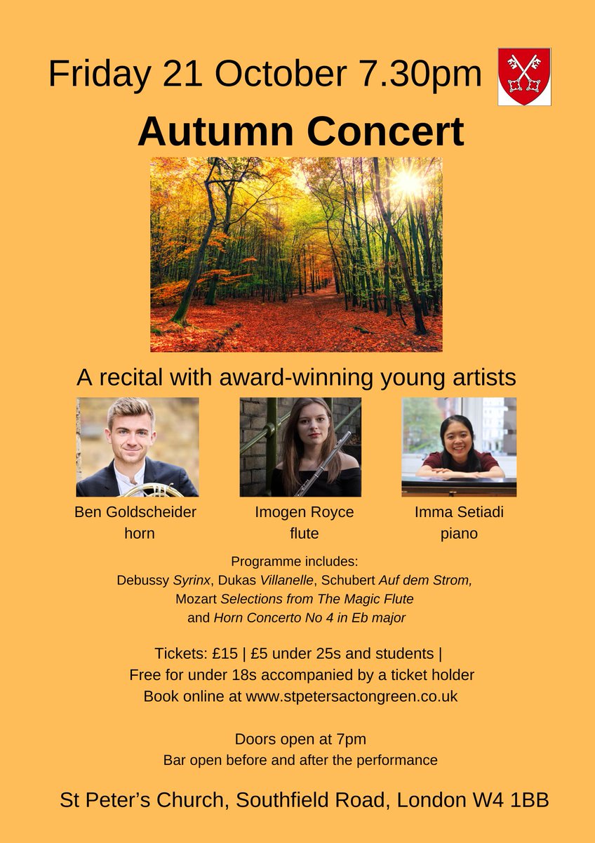Nominated by the Barbican as an ECHO Rising Star for the 2021/22 season, Ben Goldscheider will perform at St Peter's on Friday the 21 October at 7.30pm. This is a charity concert for all the family! 
Book your tickets at stpetersactongreen.co.uk