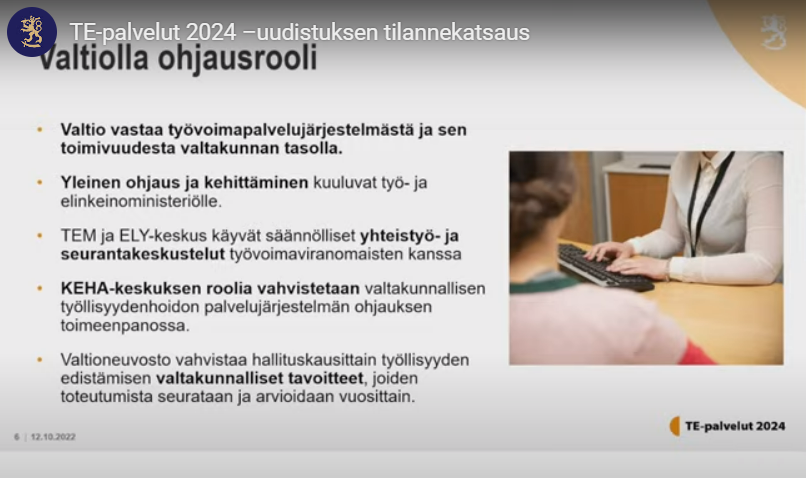 Katja_M_Aalto's tweet photo. Työministeri @TuulaHaatainen ja neuvotteleva virkamies @LariAnttonen #TEpalvelut2024 -tilaisuudessa:
💎osa palveluista siirtyy kunnille
💎osa tehtävistä jää valtiolle, mutta uudelleen järjesteltyinä
➡️kummassakin kohdassa YHTEISTYÖ  ja LUOTTAMUKSELLINEN VUOROVAIKUTUS keskiössä https://t.co/S8R0Q7nJRN