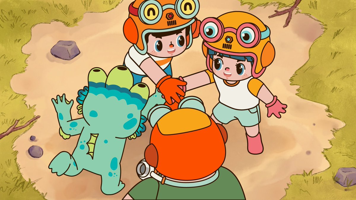 0wangenft's tweet photo. The four of them decide that the dream must have been a clue that could help them save the Orange Tree 🌳

So they're going on an adventure to find Lake Kissui, following the first orange orb that appears as the tip of the sun emerges across the field where the Orange Tree is. https://t.co/3J0SdgQZjV